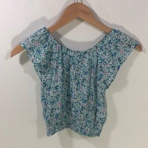 Splendid Cropped Floral Blouse